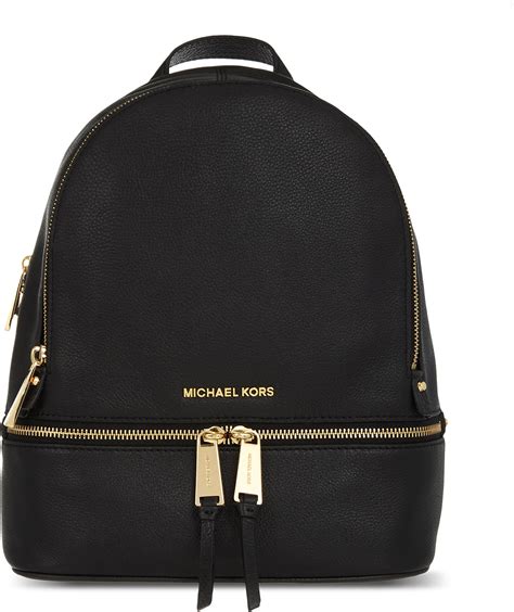 michael kors rhea small leather backpack black|Michael Kors rhea colorblock backpack.